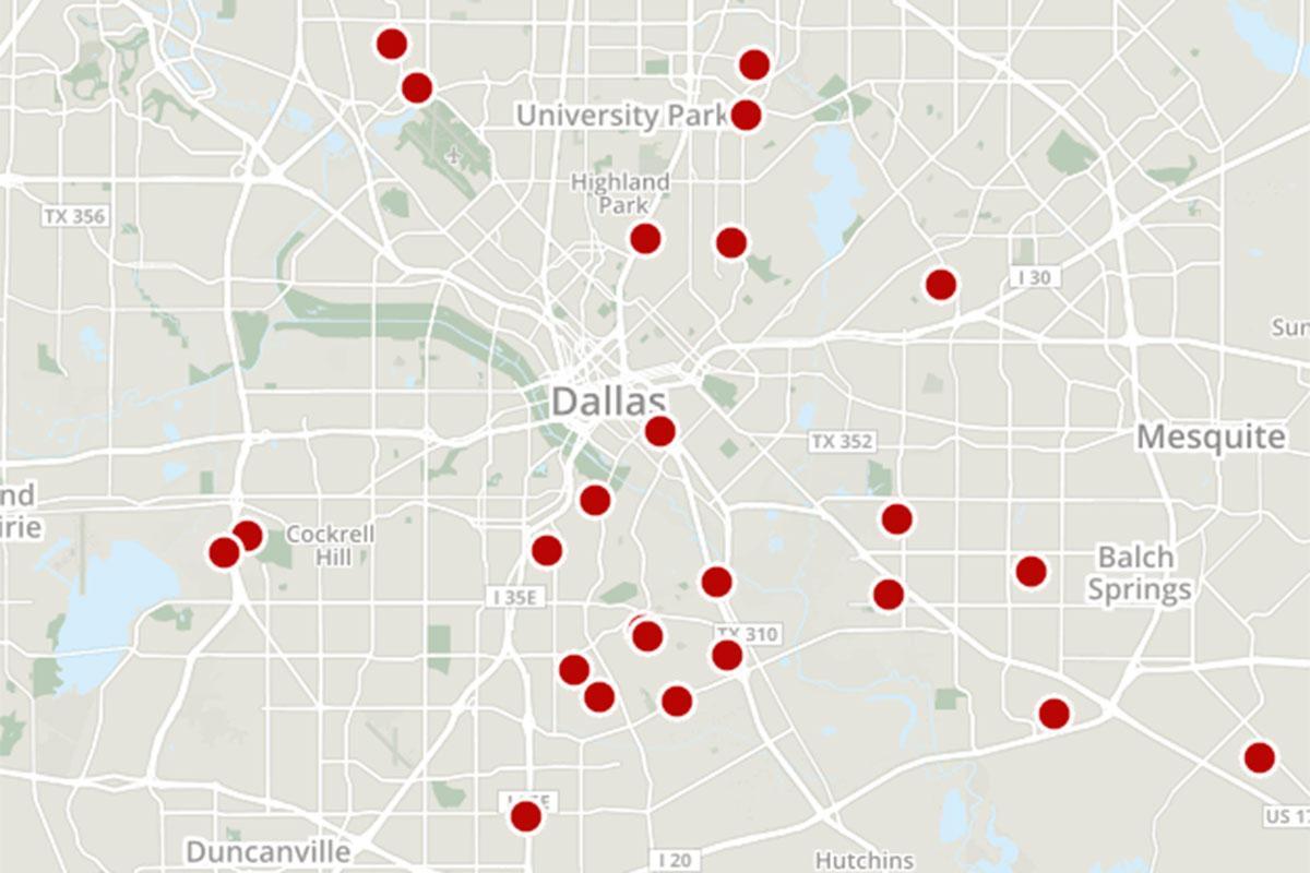 Dallas mapa del delito