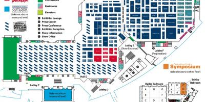 Mapa de centro de convenciones de Dallas