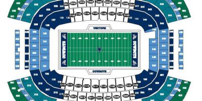 El estadio de los Cowboys mapa