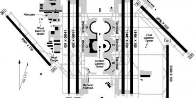 DFW airport terminal b del mapa