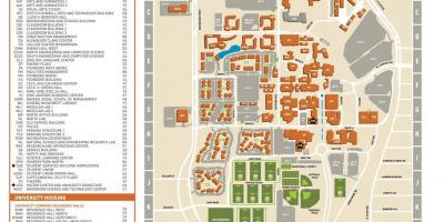 La universidad de Texas en Dallas mapa