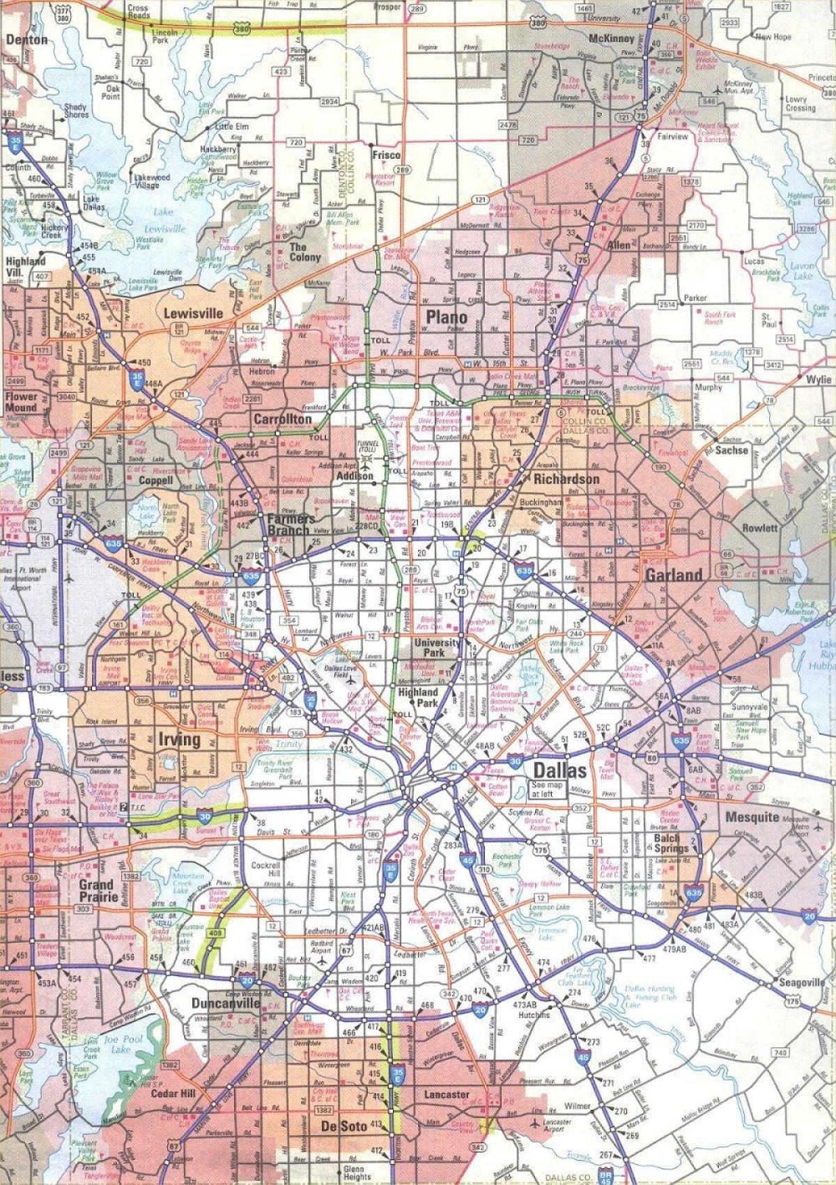 mapa de Dallas Texas