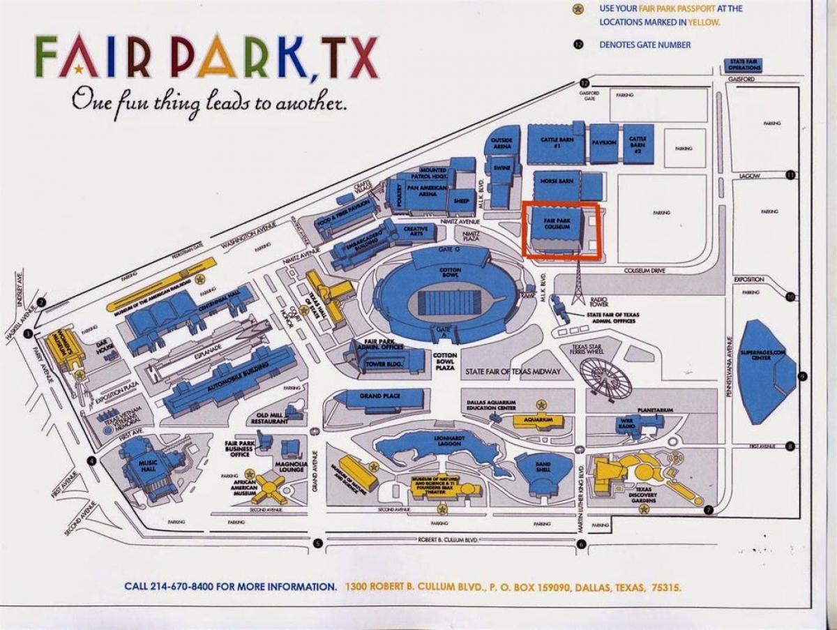 El Parque de la feria de estacionamiento mapa