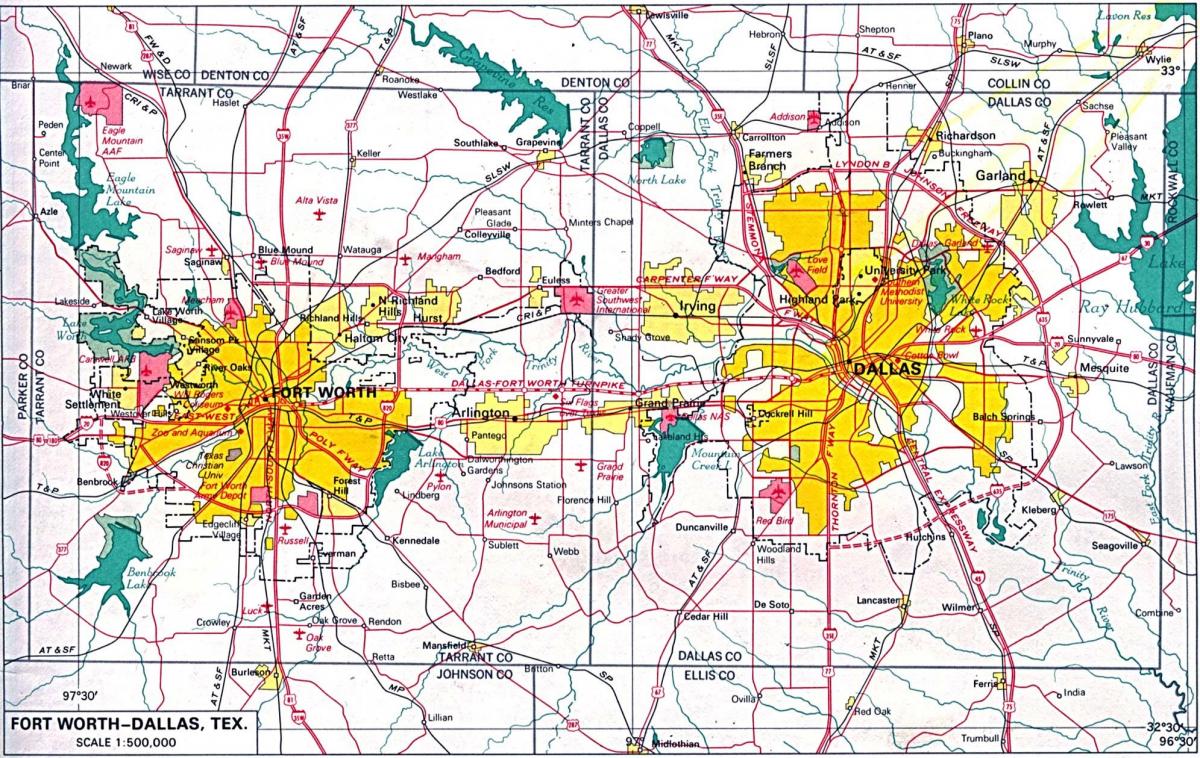 mapa del norte de Dallas