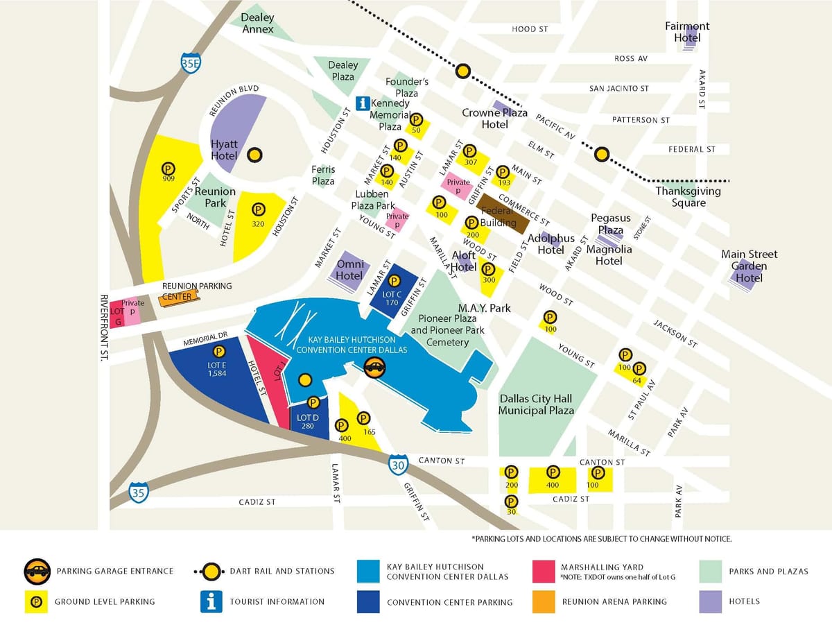 mapa de médicos de la ciudad de Dallas mapa