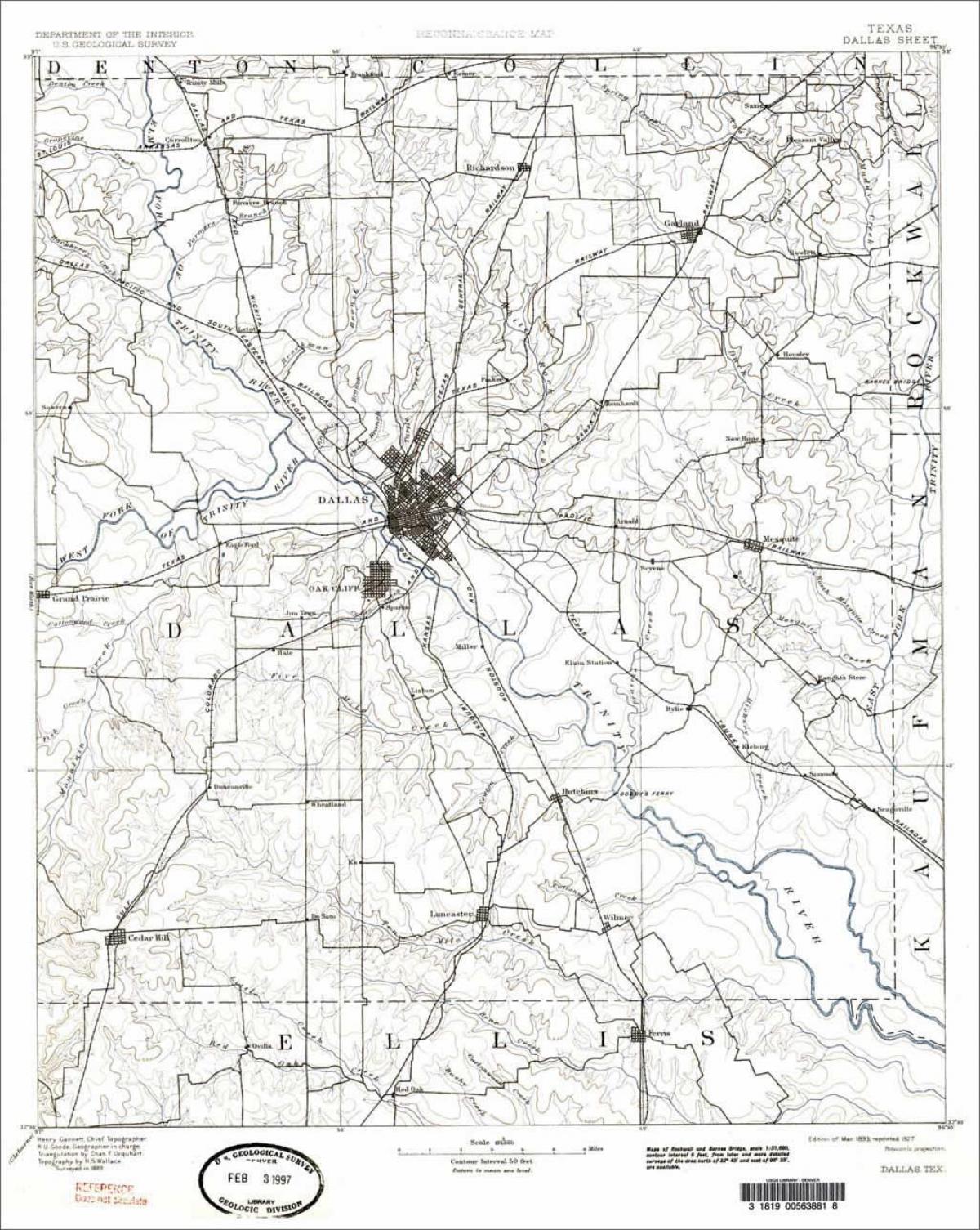 Dallas mapa de Texas